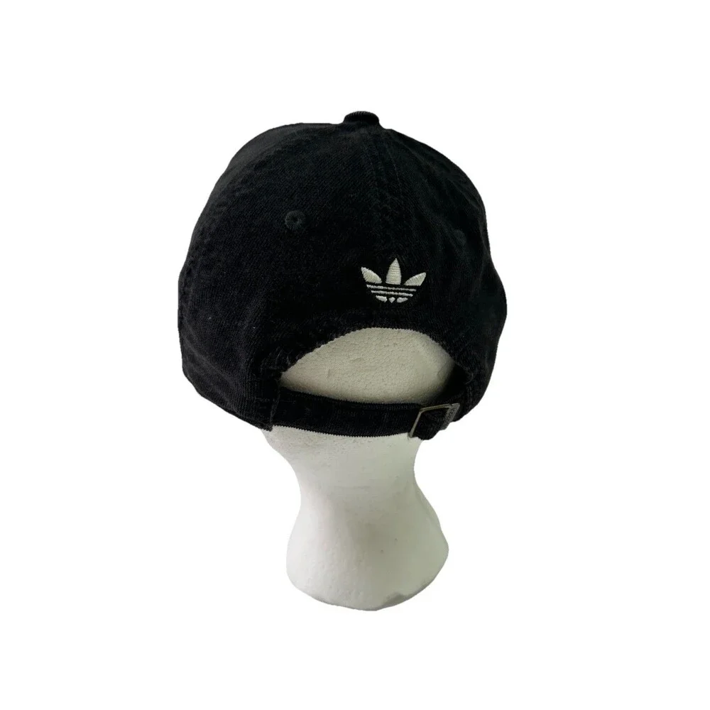 Adidas Originals Black Corduroy Trefoil Adjustable Cap One Size